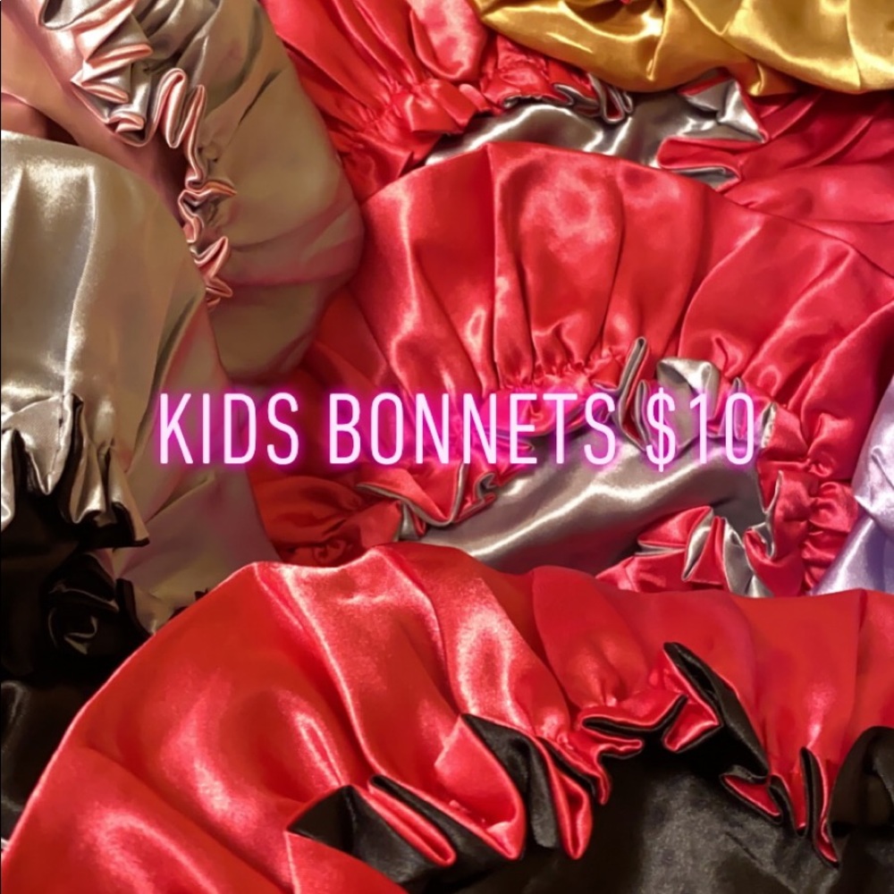 Satin hair bonnets (adults and kids)